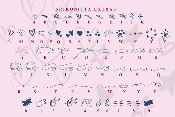 Srikonitta Script + Free Vectors in Script Fonts - product preview 6