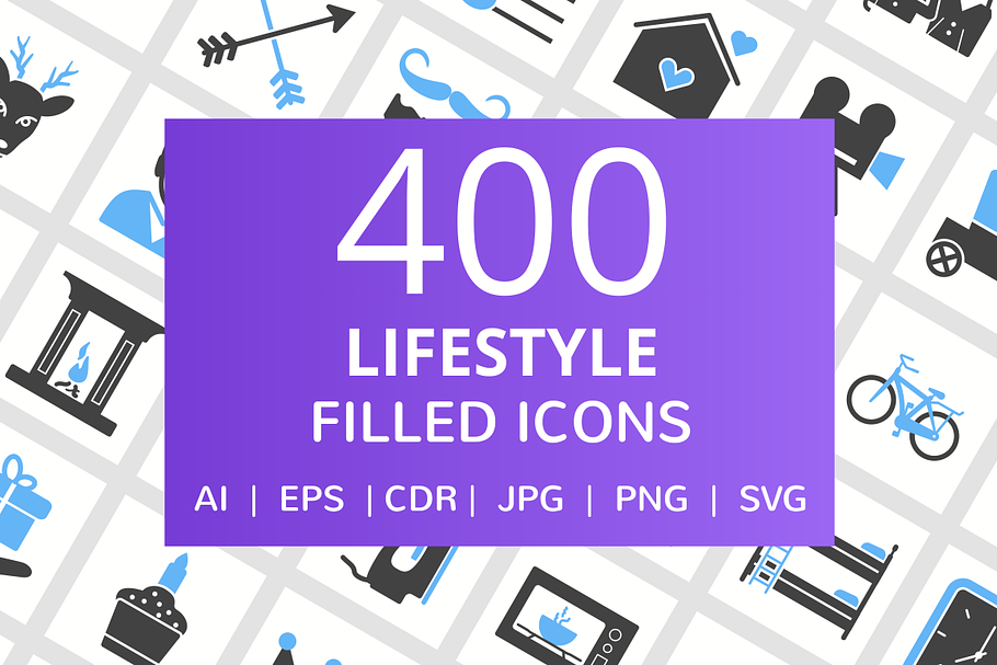 400 Lifestyle Filled Icons