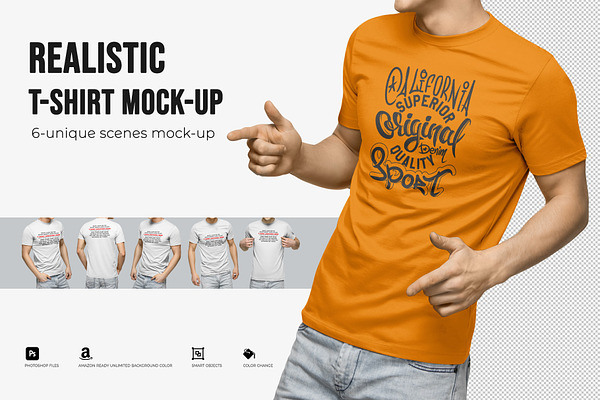 Realistic T-Shirt Mock-Up