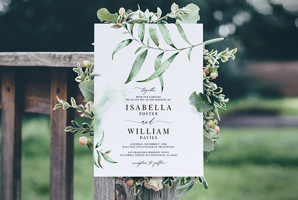 Wedding Invitation Bundle, Aurora in Wedding Templates - product preview 1