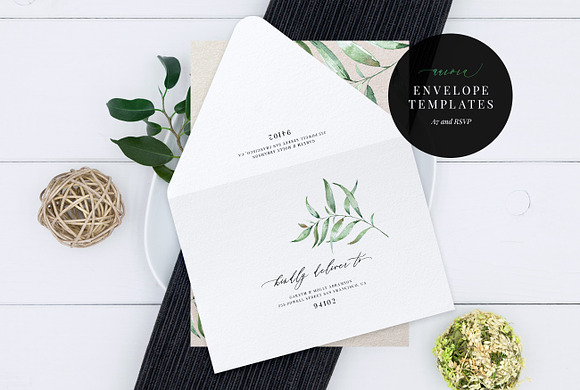 Wedding Invitation Bundle, Aurora in Wedding Templates - product preview 12