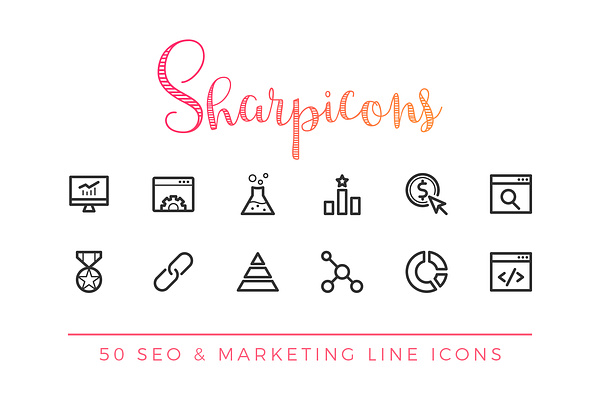 SEO & Marketing Line Icons