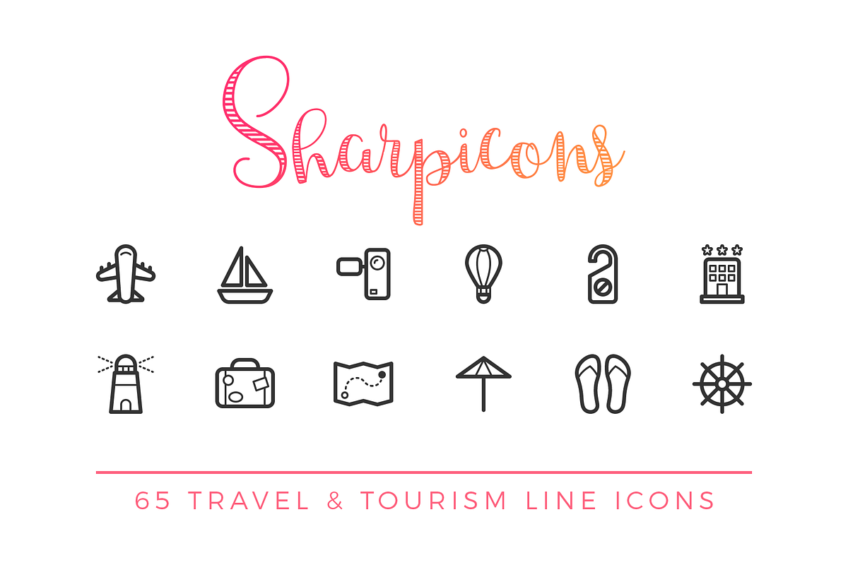 Travel & Tourism Line Icons in Travel Icons - product preview 8