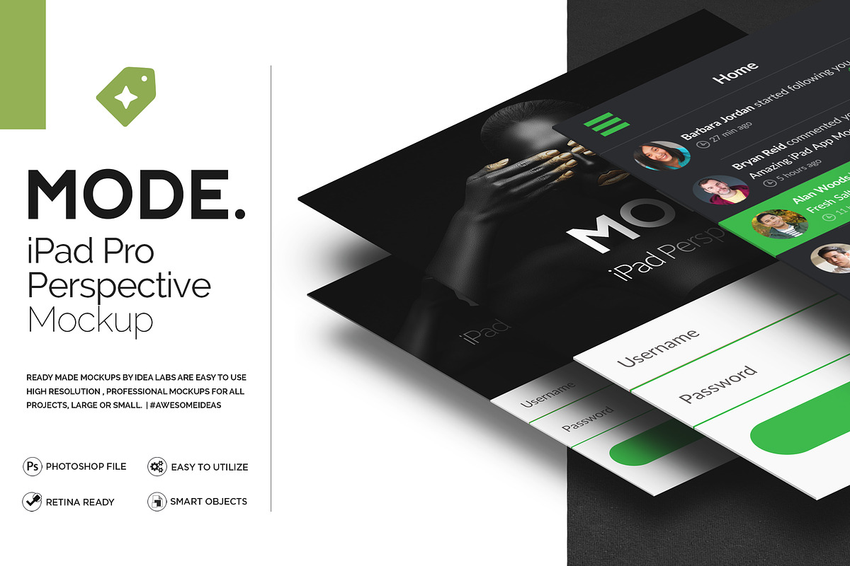 iPad Pro Perspective Apps in Mobile & Web Mockups - product preview 8