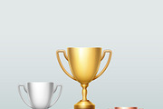 Three vector champion cups