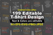 199 Editable T shirt Design