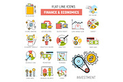 Banking money financial services set credit sign development finance accumulation bank investment management vector illustration.