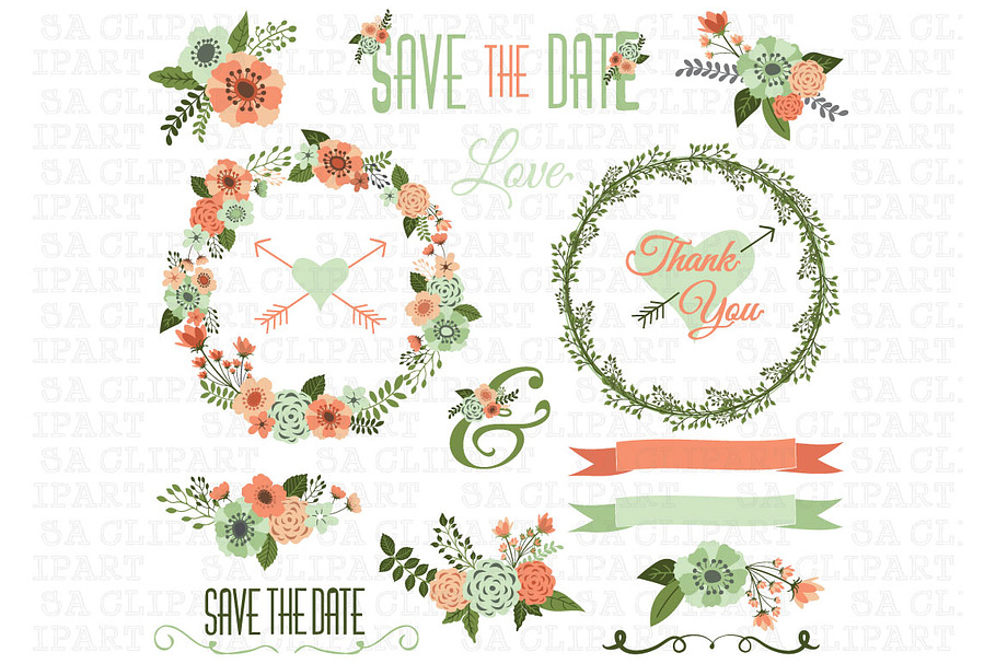 Wedding ClipArt in Illustrations - product preview 8