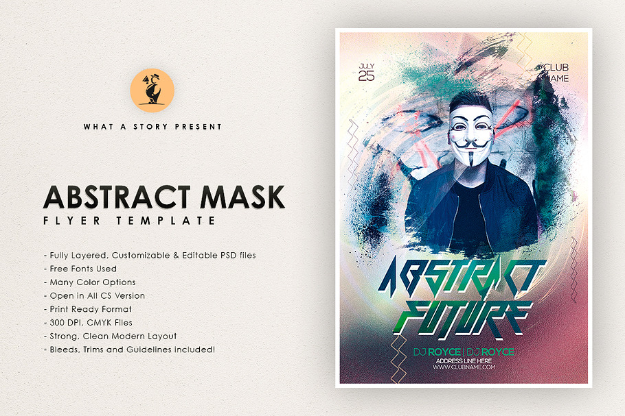 Abstract Mask in Flyer Templates - product preview 8