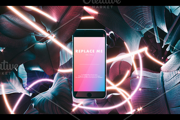 Neon Iphone Mockups Bundle in Mobile & Web Mockups - product preview 5