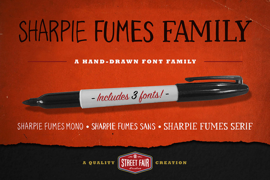 Sharpie Fumes Font Family in Display Fonts - product preview 8