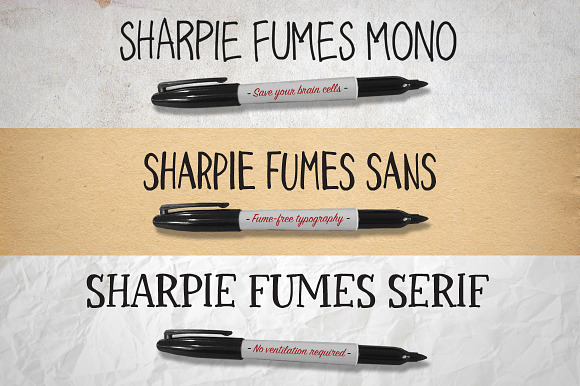 Sharpie Fumes Font Family in Display Fonts - product preview 1