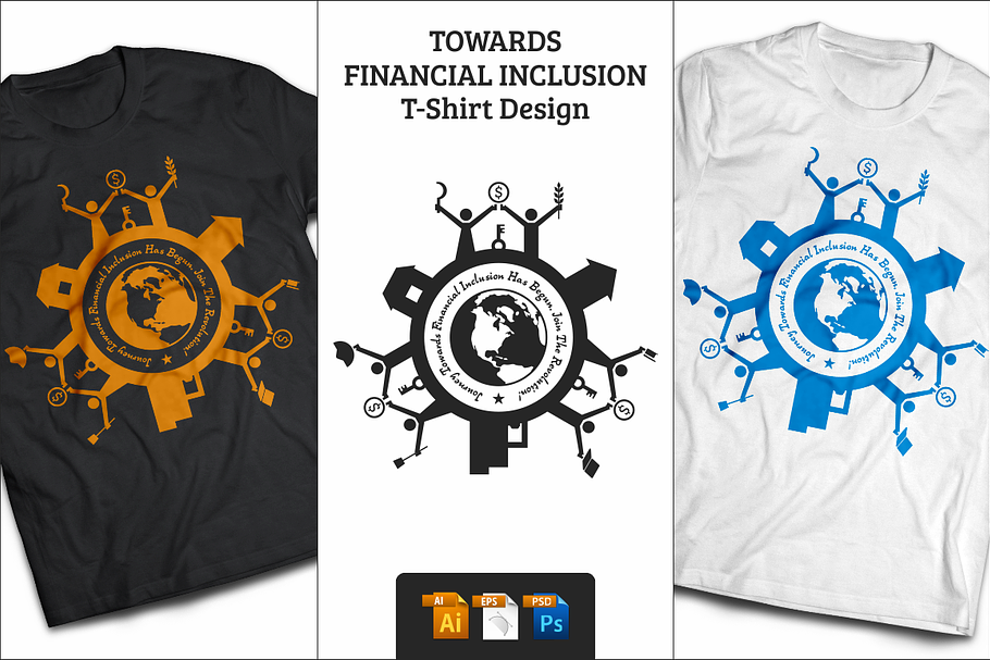 Financial Inclusion T-Shirt Design in Illustrations - product preview 8