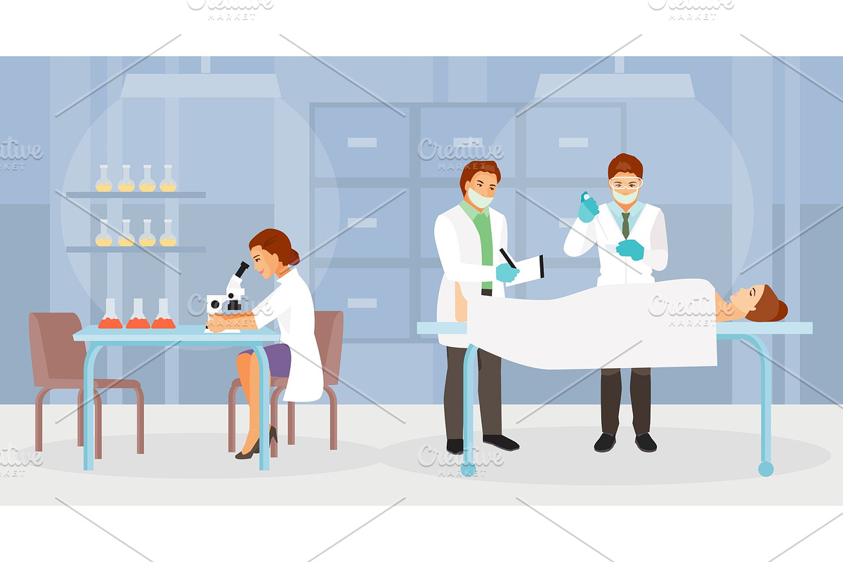 Forensic medical experts vector in Illustrations - product preview 8