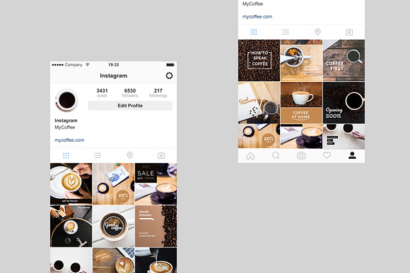 Hint of Coffee Instagram pack in Instagram Templates - product preview 1
