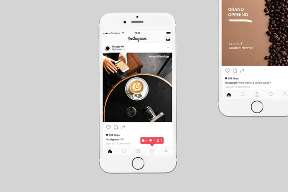 Hint of Coffee Instagram pack in Instagram Templates - product preview 4