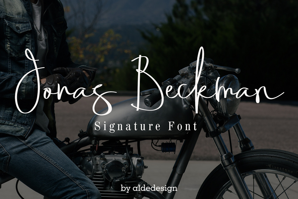 Jonas Beckman - Two Signature Font in Script Fonts - product preview 8