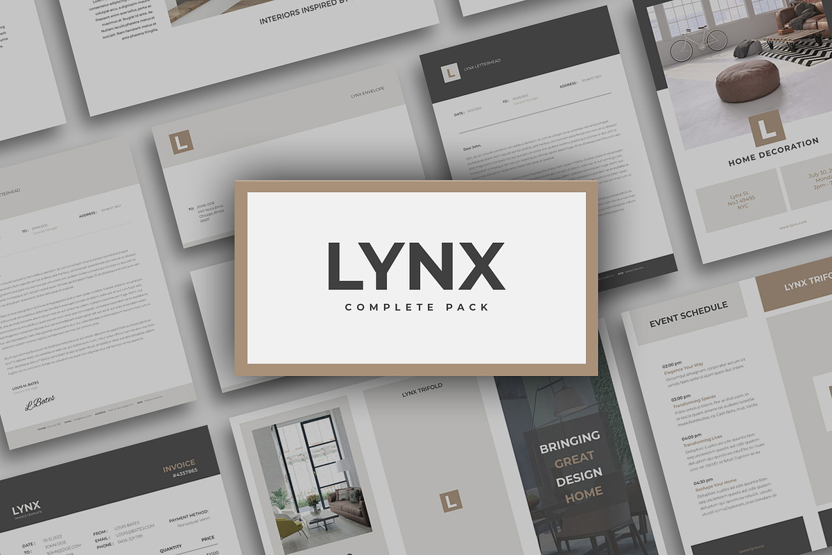 Lynx Complete Pack in Brochure Templates - product preview 8