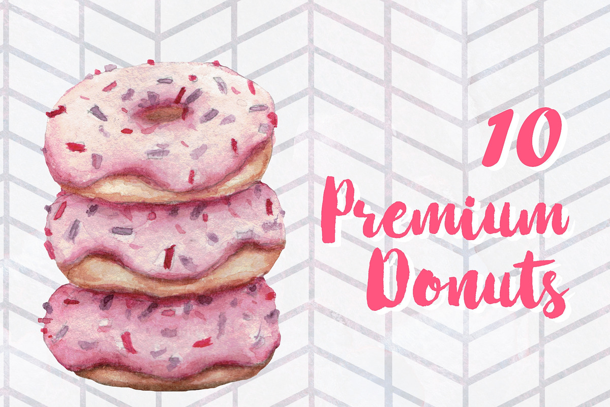 10 Premium Donuts in Illustrations - product preview 8