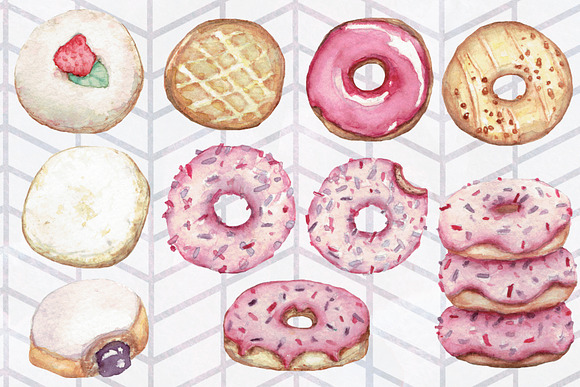 10 Premium Donuts in Illustrations - product preview 1