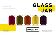 Glass jars vector mockup