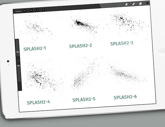 Vol2 Splash Textures for Procreate in Photoshop Brushes - product preview 1