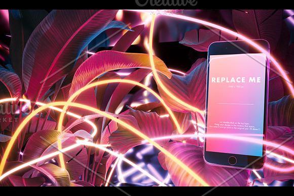 Neon Iphone Mockups Bundle in Mobile & Web Mockups - product preview 7
