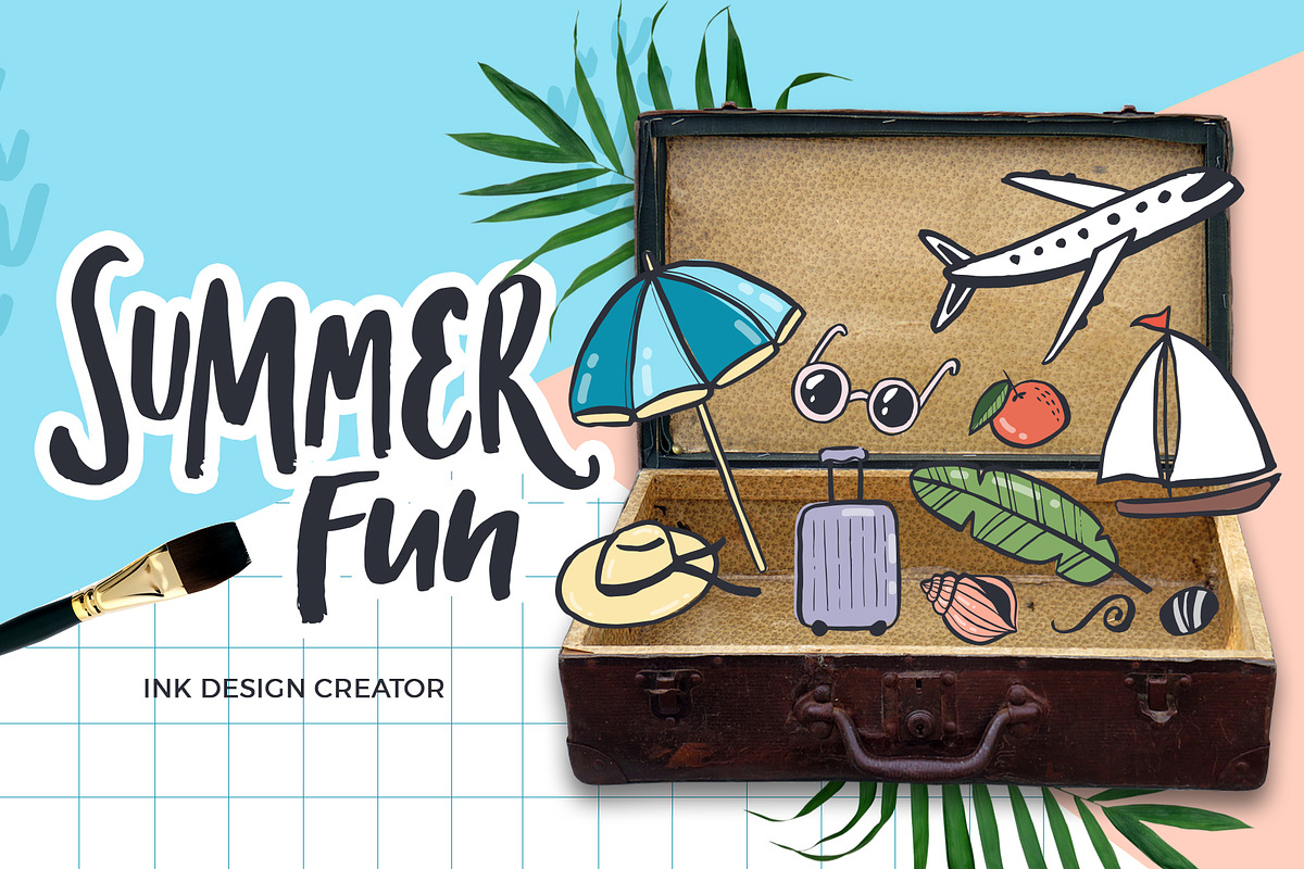 Summer fun - ink design creator in Objects - product preview 8