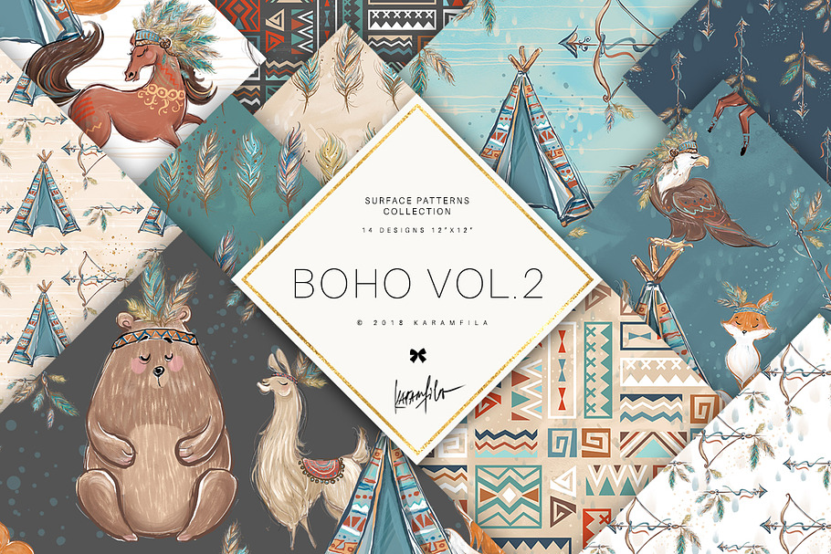 Boho Animals Patterns in Patterns - product preview 8