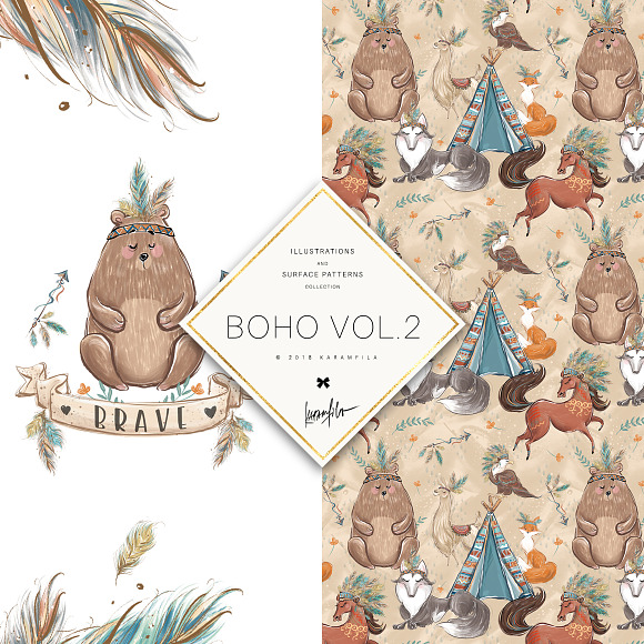 Boho Animals Patterns in Patterns - product preview 9