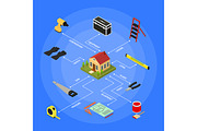 Home Repair Concept Isometric View