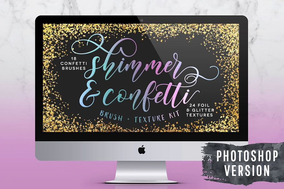 Confetti Brushes & Foil Textures in Photoshop Brushes - product preview 8