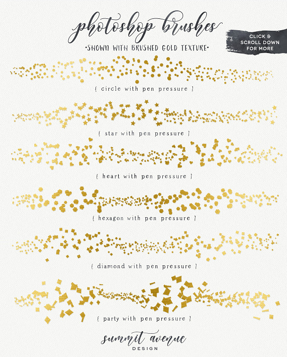 Confetti Brushes & Foil Textures in Photoshop Brushes - product preview 3