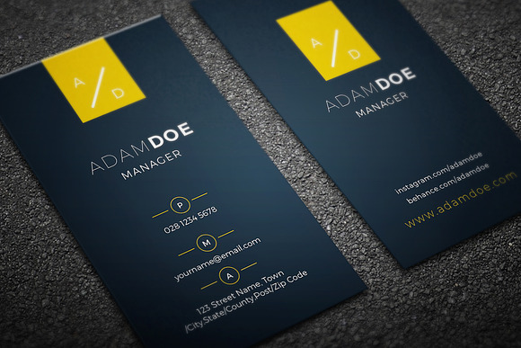 Resume Template & Business Card in Resume Templates - product preview 1