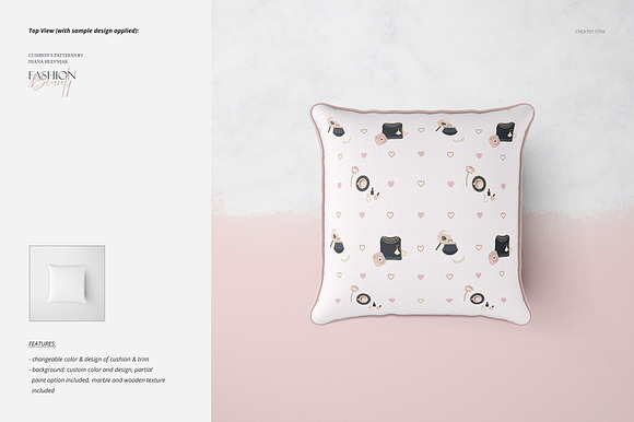 Piping Cushion Mockup Set in Product Mockups - product preview 3