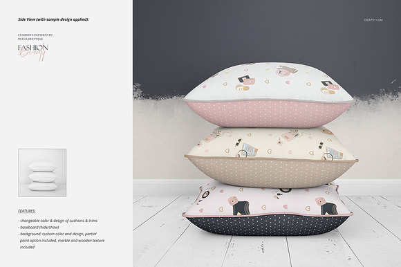 Piping Cushion Mockup Set in Product Mockups - product preview 4
