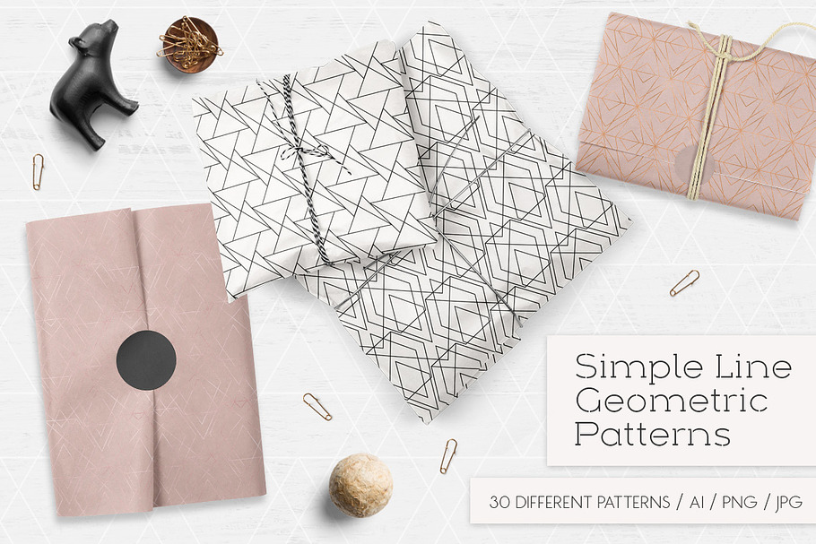 Simple Line Geometric Patterns in Patterns - product preview 8
