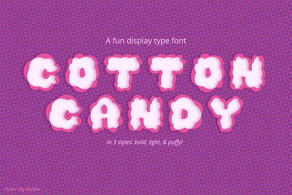 Fun Bubble Display Font Cotton Candy