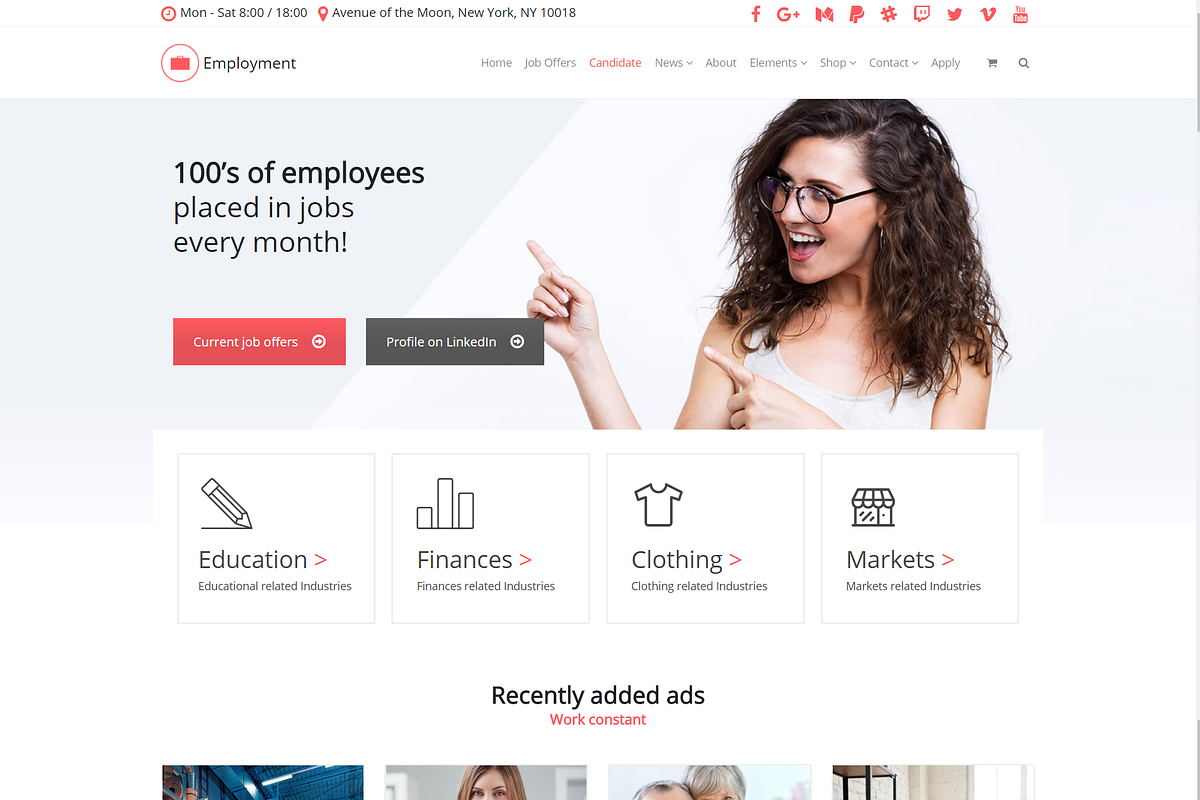 Employment WordPress Theme in WordPress Business Themes - product preview 8