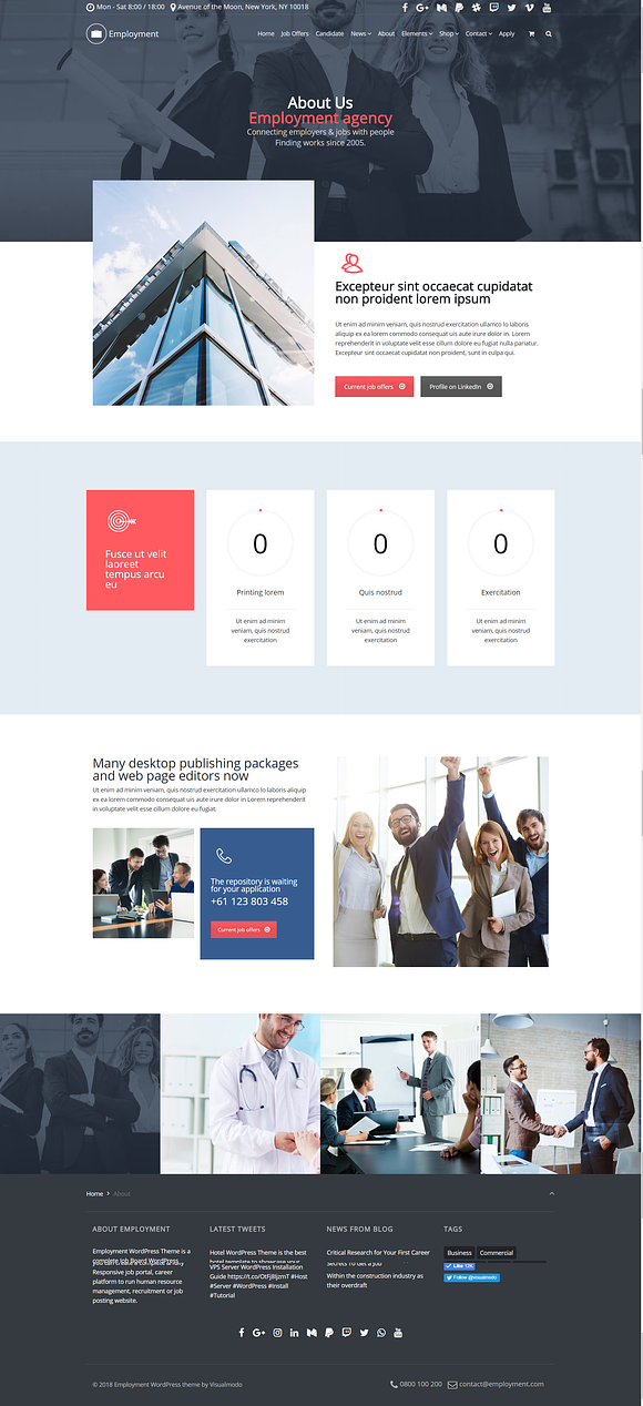 Employment WordPress Theme in WordPress Business Themes - product preview 1