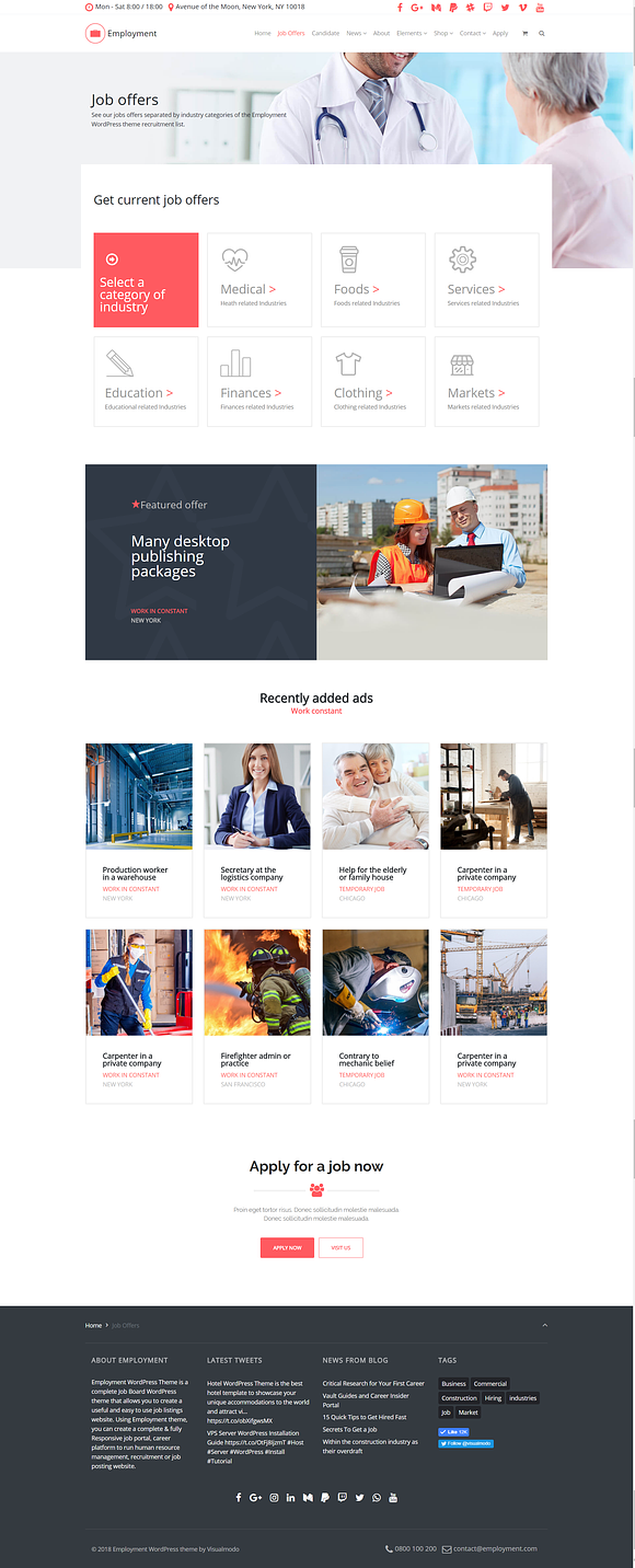 Employment WordPress Theme in WordPress Business Themes - product preview 3