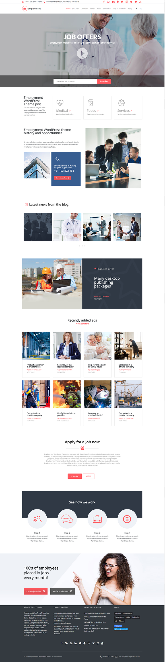 Employment WordPress Theme in WordPress Business Themes - product preview 4