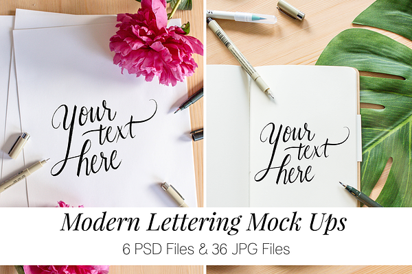 Modern Lettering & Calligraphy Mocks