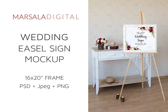 Wedding Sign Mockup Bundle set of 15 in Print Mockups - product preview 17