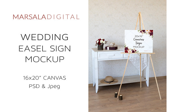 Wedding Sign Mockup Bundle set of 15 in Print Mockups - product preview 18