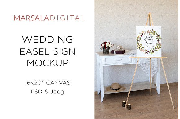 Wedding Sign Mockup Bundle set of 15 in Print Mockups - product preview 19