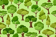 Seamless patterns with trees.