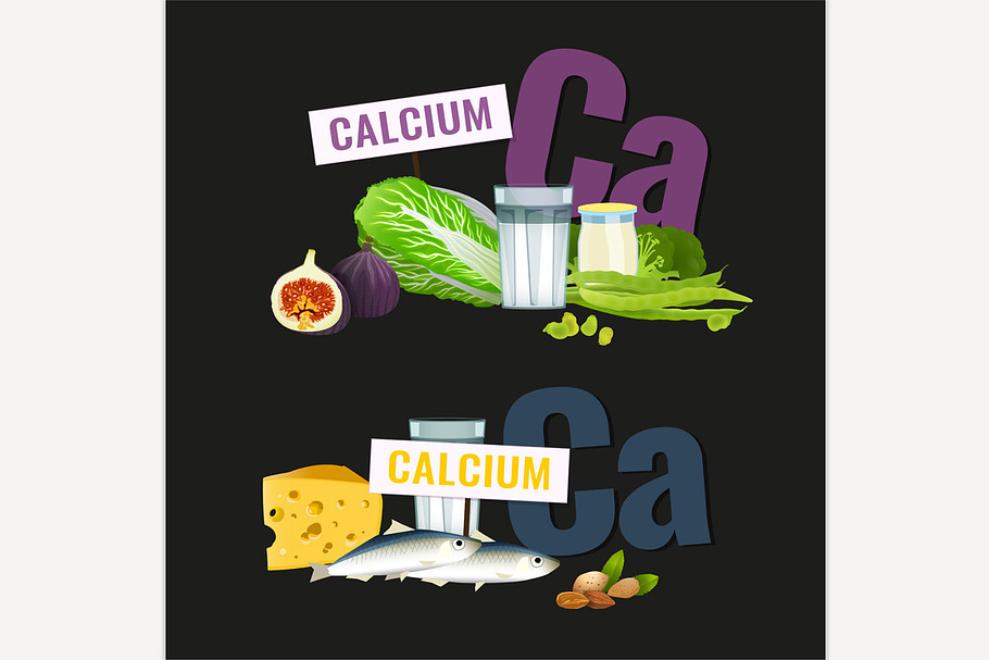 High Calcium Foods Banners