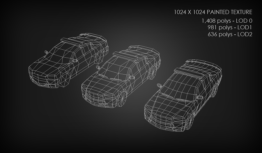 Low Poly Police Car in Vehicles - product preview 3