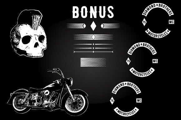 Biker Diamond Typeface in Display Fonts - product preview 6